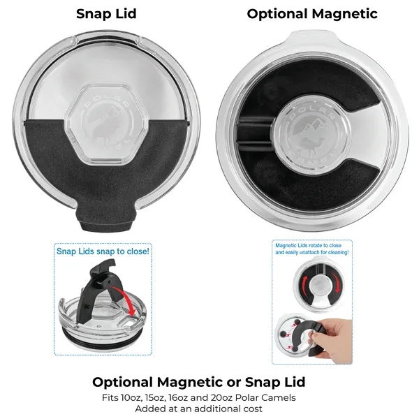 20 oz. stainless steel ringed tumbler with a vacuum sealed, clear-colored... from ASI 74601 Calico