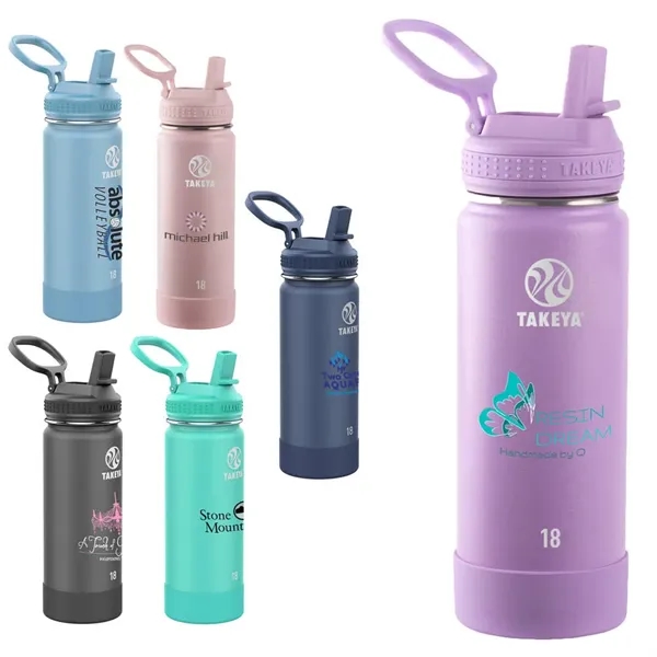 Takeya® 18 oz. Actives with Straw Lid, Full Color Digital... from ASI 30270 Aakron Line