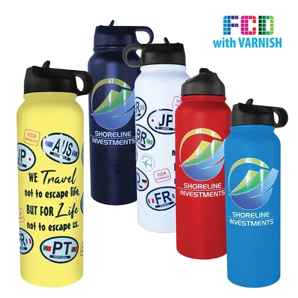 32 oz. Memphis Sports Bottle with Straw Lid, Varnish... from ASI 30270 Aakron Line