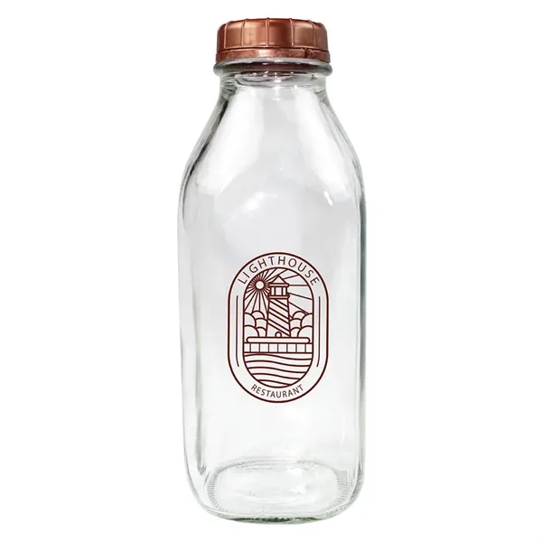 1 Quart Glass Milk Bottle With Lid... from ASI 30270 Aakron Line