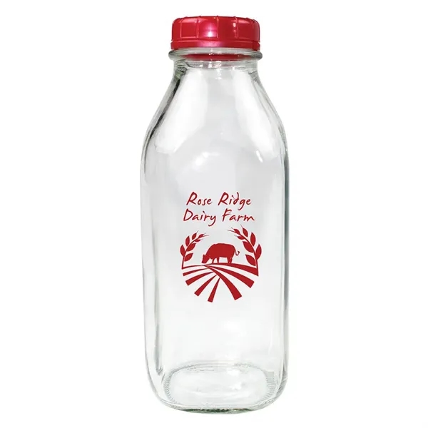 1 Quart Glass Milk Bottle With Lid... from ASI 30270 Aakron Line