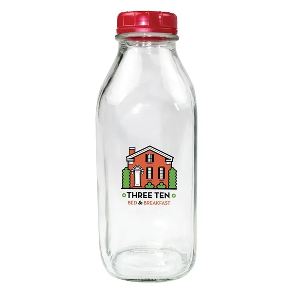 1 Quart Glass Milk Bottle with Lid, Full Color Digital... from ASI 30270 Aakron Line