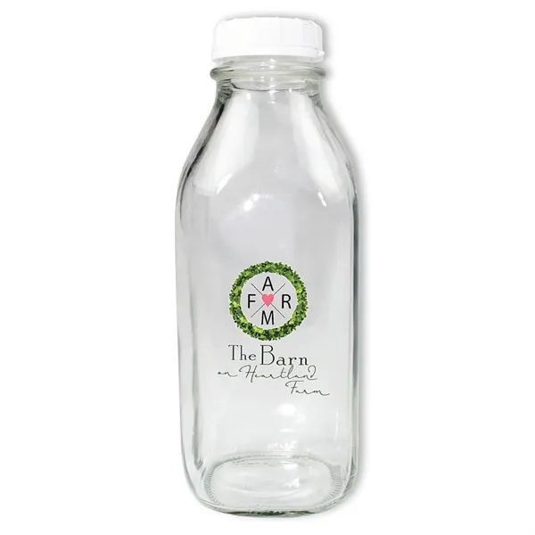 1 Quart Glass Milk Bottle with Lid, Full Color Digital... from ASI 30270 Aakron Line