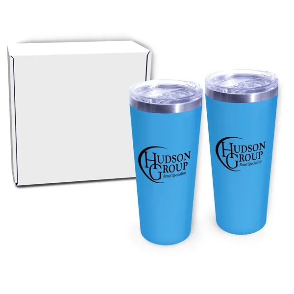 22 oz. Memphis Tumbler with Slide Lid - Gift Set... from ASI 30270 Aakron Line