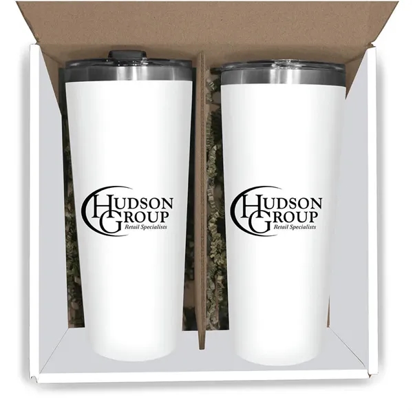 22 oz. Memphis Tumbler with Slide Lid - Gift Set... from ASI 30270 Aakron Line