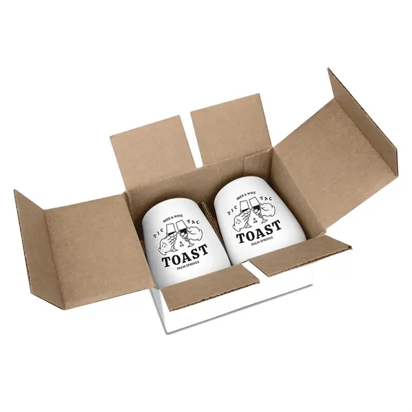 Halcyon® 12 oz. Stainless Steel Wine Glass - Gift Set, Full... from ASI 30270 Aakron Line