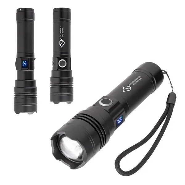Flashlight Power Bank. 1,200 lumen P50 LED. 5 light modes including... from ASI 46755 Cosmo Promos