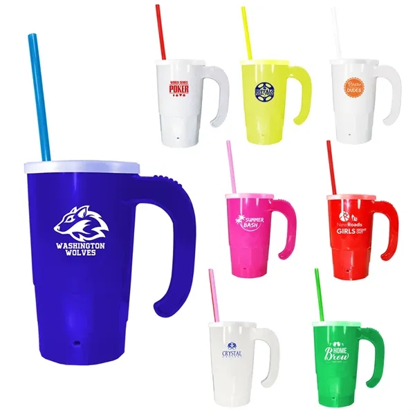 20 oz. Stackable Beer Stein/Straw/Lid Set... from ASI 30270 Aakron Line