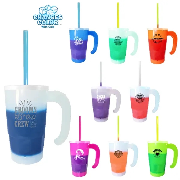 Mood™ 20 oz. Stackable Beer Stein/Straw/Lid Set... from ASI 30270 Aakron Line