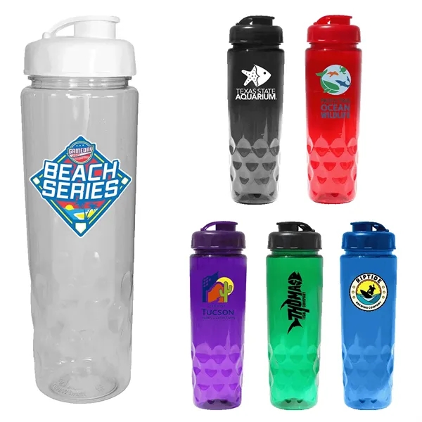 RECYCLED PET - 24 oz. Bottle with Flip Top Cap... from ASI 30270 Aakron Line