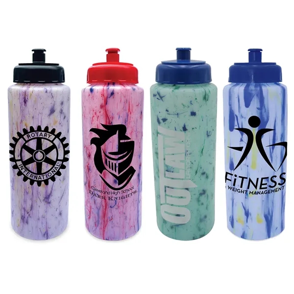 32 oz. Confetti Sports Bottle with Push 'n Pull Cap... from ASI 30270 Aakron Line
