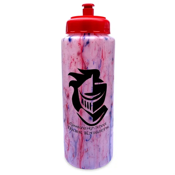 32 oz. Confetti Sports Bottle with Push 'n Pull Cap... from ASI 30270 Aakron Line