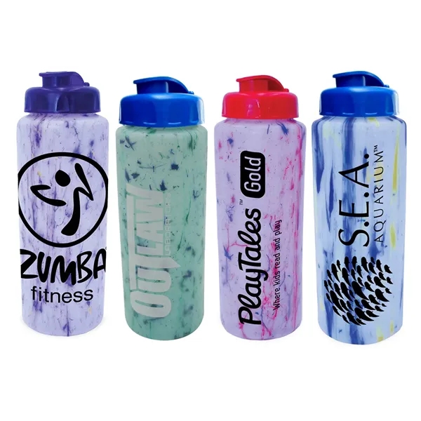 32 oz. Confetti Sports Bottle with Flip Top Cap... from ASI 30270 Aakron Line