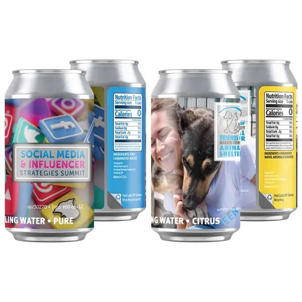 12 oz. Sparkling Canned Water, Full Color Digital... from ASI 30270 Aakron Line