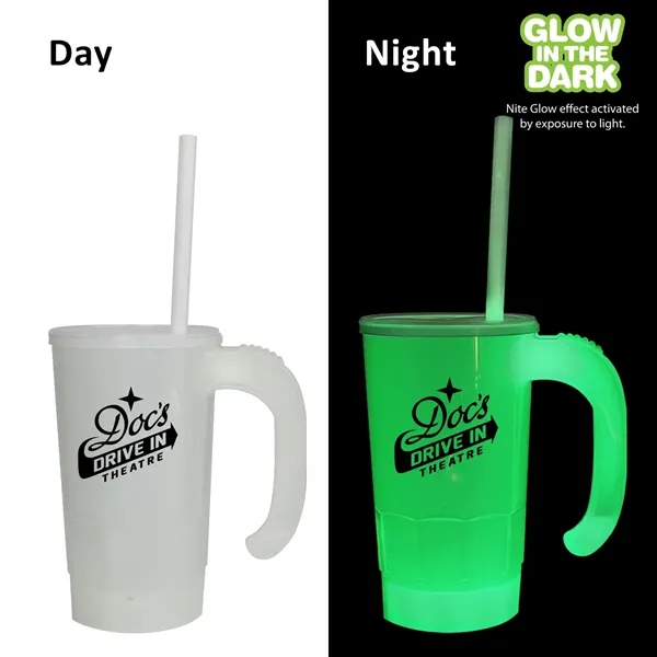 20 oz. Nite Glow Stackable Beer Stein/Straw/Lid Set... from ASI 30270 Aakron Line