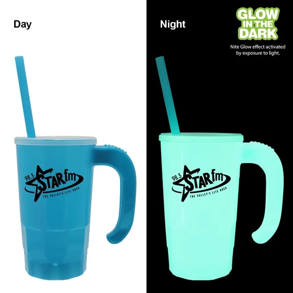 20 oz. Nite Glow Stackable Beer Stein/Straw/Lid Set... from ASI 30270 Aakron Line