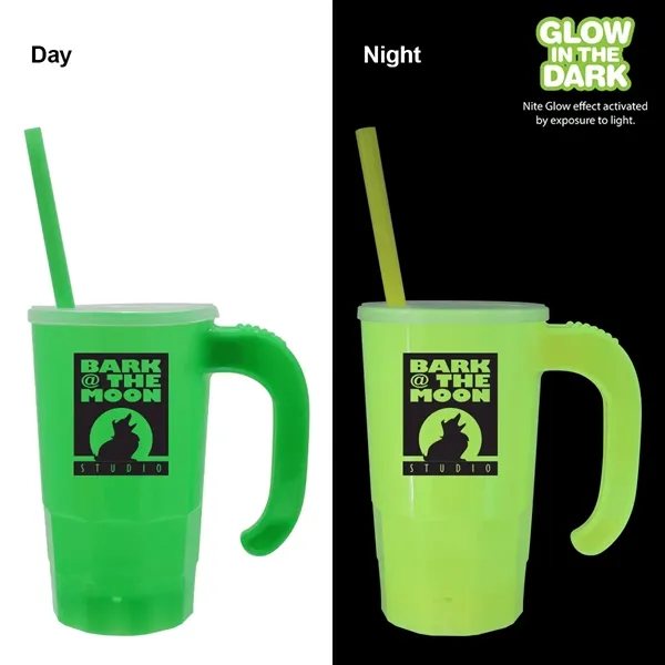 20 oz. Nite Glow Stackable Beer Stein/Straw/Lid Set... from ASI 30270 Aakron Line