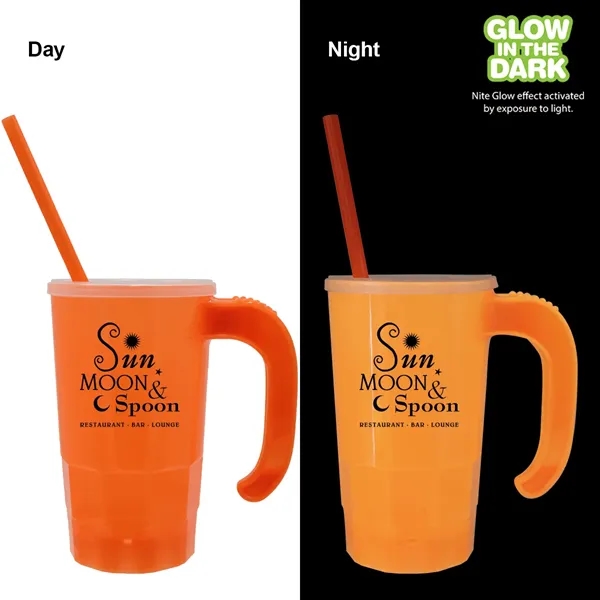 20 oz. Nite Glow Stackable Beer Stein/Straw/Lid Set... from ASI 30270 Aakron Line