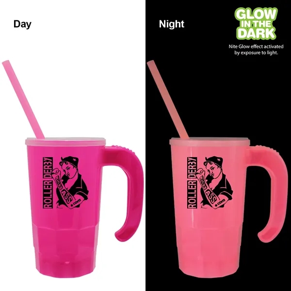20 oz. Nite Glow Stackable Beer Stein/Straw/Lid Set... from ASI 30270 Aakron Line