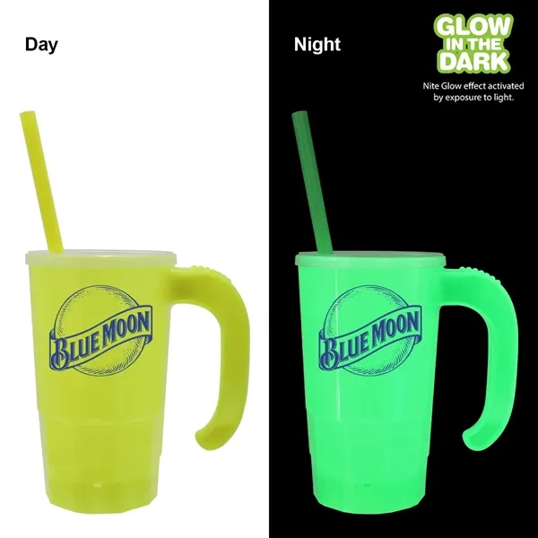 20 oz. Nite Glow Stackable Beer Stein/Straw/Lid Set... from ASI 30270 Aakron Line