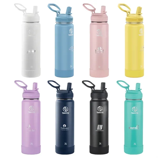 Takeya® 24 oz. Actives with Straw Lid, Laser, Standard... from ASI 30270 Aakron Line