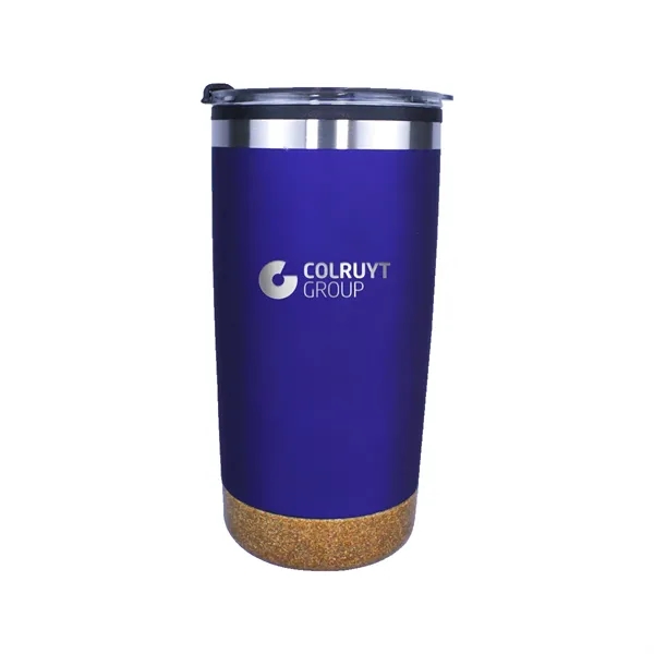 Halcyon® 20 oz. Cork Bottom Tumbler with Stainless Straw/Fl... from ASI 30270 Aakron Line