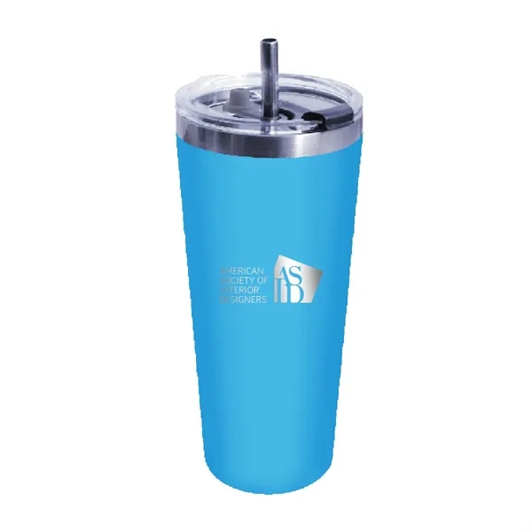 22 oz. Memphis Tumbler With Flip Top Lid & Stainless Steel... from ASI 30270 Aakron Line
