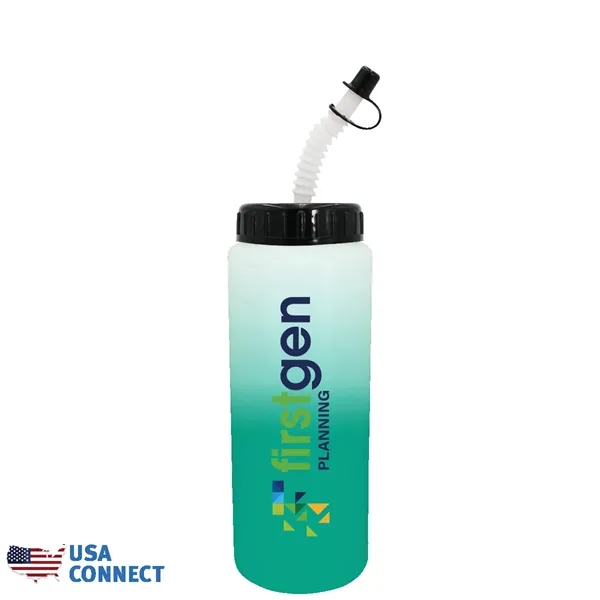 Mood™ 32 oz. Sports Bottle With Flexible Straw, Full Color... from ASI 30270 Aakron Line