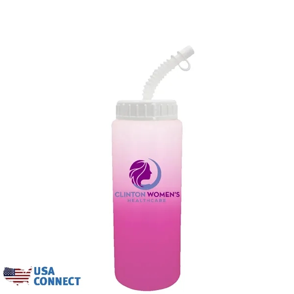 Mood™ 32 oz. Sports Bottle With Flexible Straw, Full Color... from ASI 30270 Aakron Line