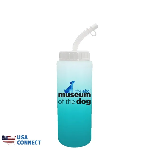 Mood™ 32 oz. Sports Bottle With Flexible Straw, Full Color... from ASI 30270 Aakron Line