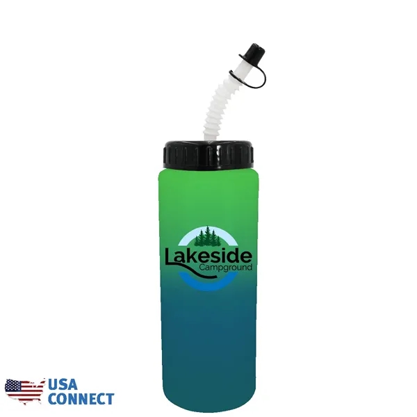 Mood™ 32 oz. Sports Bottle With Flexible Straw, Full Color... from ASI 30270 Aakron Line