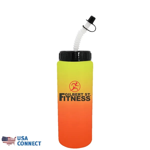 Mood™ 32 oz. Sports Bottle With Flexible Straw, Full Color... from ASI 30270 Aakron Line