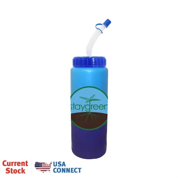 Mood™ 32 oz. Sports Bottle With Flexible Straw, Full Color... from ASI 30270 Aakron Line