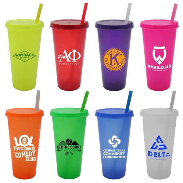 26 oz. Tumbler with Lid and Straw... from ASI 30270 Aakron Line