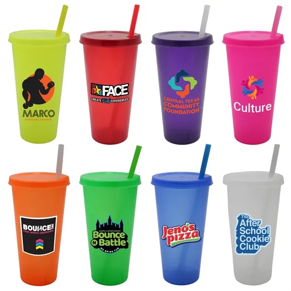 26 oz. Tumbler with Lid and Straw, Full Color Digital... from ASI 30270 Aakron Line