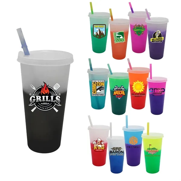 Mood™ 26 oz. Tumbler with Lid & Straw, Full Color Digital... from ASI 30270 Aakron Line
