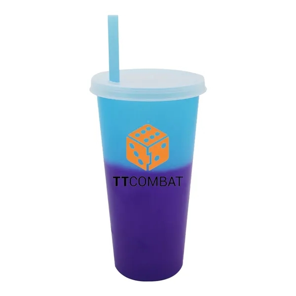 Mood™ 26 oz. Tumbler with Lid & Straw, Full Color Digital... from ASI 30270 Aakron Line