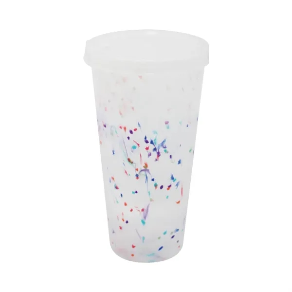 Mood™ 26 oz. Rainbow Confetti Tumbler with Lid, Full Color... from ASI 30270 Aakron Line