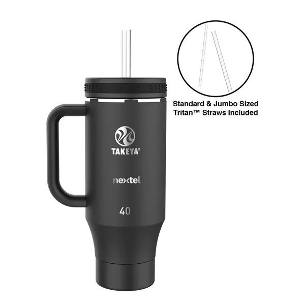 Takeya®  40 oz. Straw Tumbler With Handle, Laser - Standard... from ASI 30270 Aakron Line