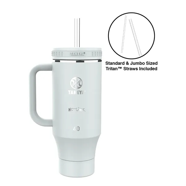 Takeya®  40 oz. Straw Tumbler With Handle, Laser - Standard... from ASI 30270 Aakron Line
