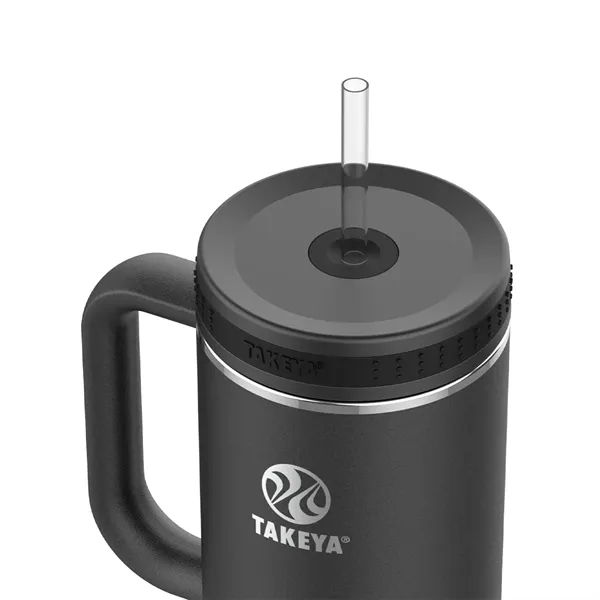 Takeya®  40 oz. Straw Tumbler With Handle, Laser - Premium... from ASI 30270 Aakron Line