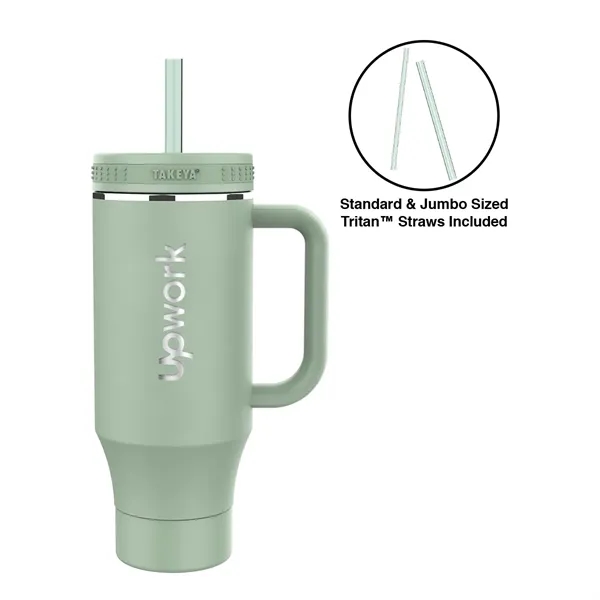 Takeya®  40 oz. Straw Tumbler With Handle, Laser - Premium... from ASI 30270 Aakron Line