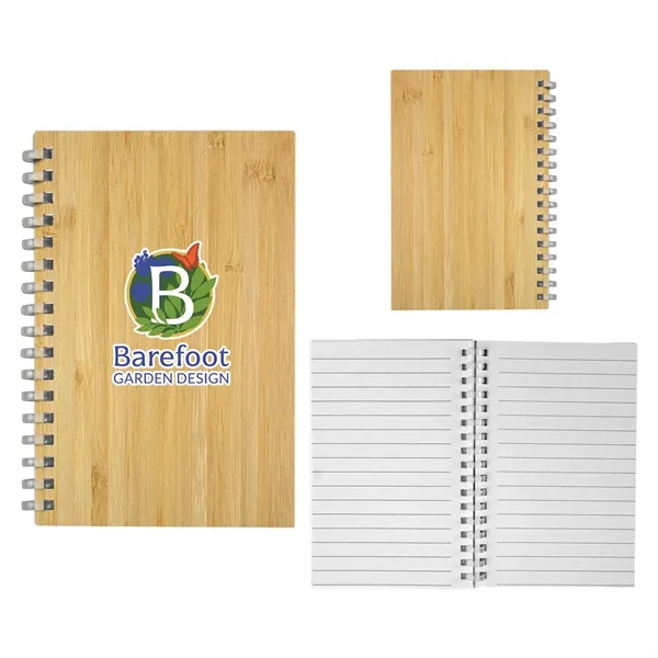 4" X 6" Bamboo Spiral Notebook... from ASI 30208 A P Specialties / AP Specialties