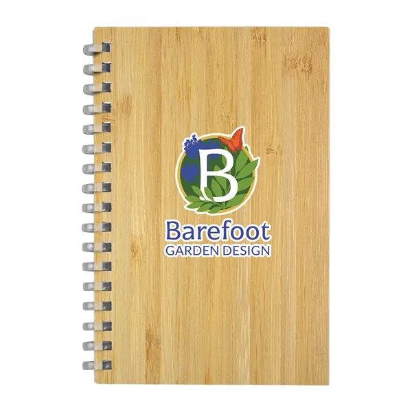 4" X 6" Bamboo Spiral Notebook... from ASI 30208 A P Specialties / AP Specialties