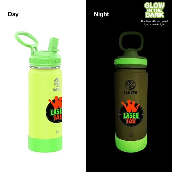Takeya® 18 oz. Actives Glow in the Dark Bottle, Full Color... from ASI 30270 Aakron Line