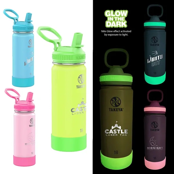 Takeya® 18 oz. Actives Glow in the Dark Bottle, Laser -... from ASI 30270 Aakron Line