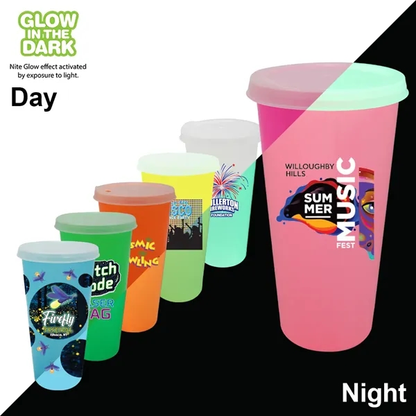 Nite Glow 26 oz. Tumbler with Lid, Full Color Digital... from ASI 30270 Aakron Line