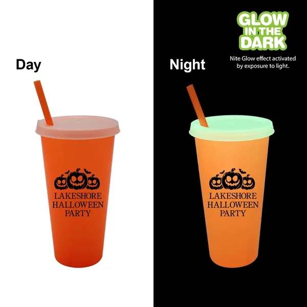 Nite Glow 26 oz. Tumbler with Lid & Straw... from ASI 30270 Aakron Line