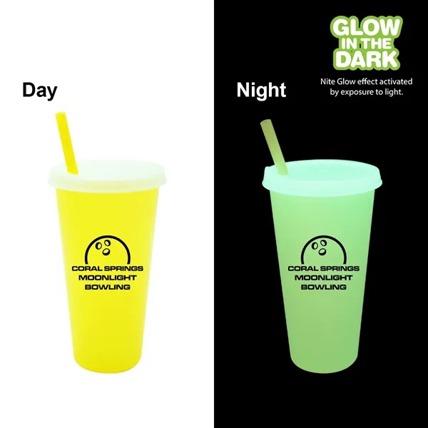 Nite Glow 26 oz. Tumbler with Lid & Straw... from ASI 30270 Aakron Line
