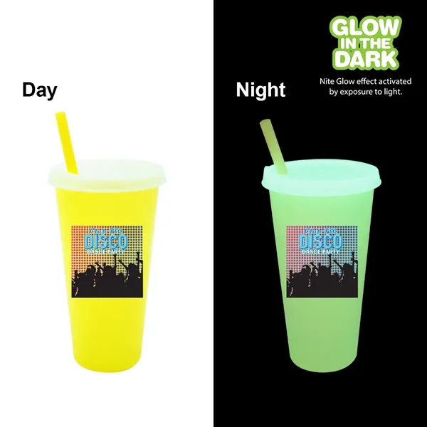 Nite Glow 26 oz. Tumbler with Lid & Straw, Full Color... from ASI 30270 Aakron Line